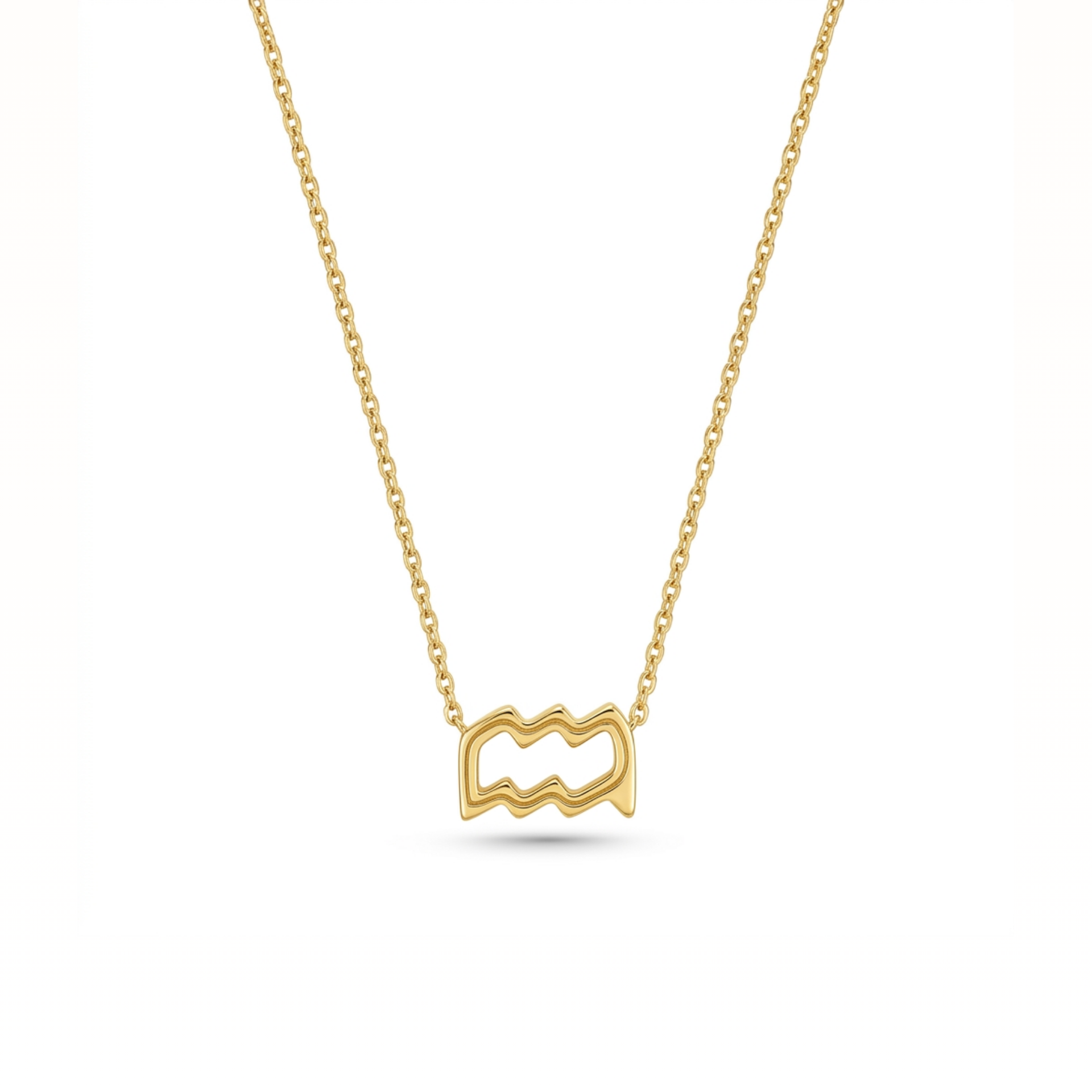 Златисто Колие ВОДОЛЕЙ (Aquarius) · 18K Покритие | Lesso Бижута