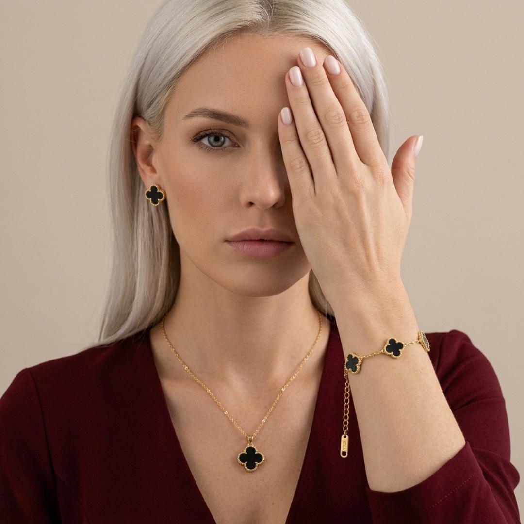 Aura · Златист Комплект Бижута 18K Покритие | Lesso