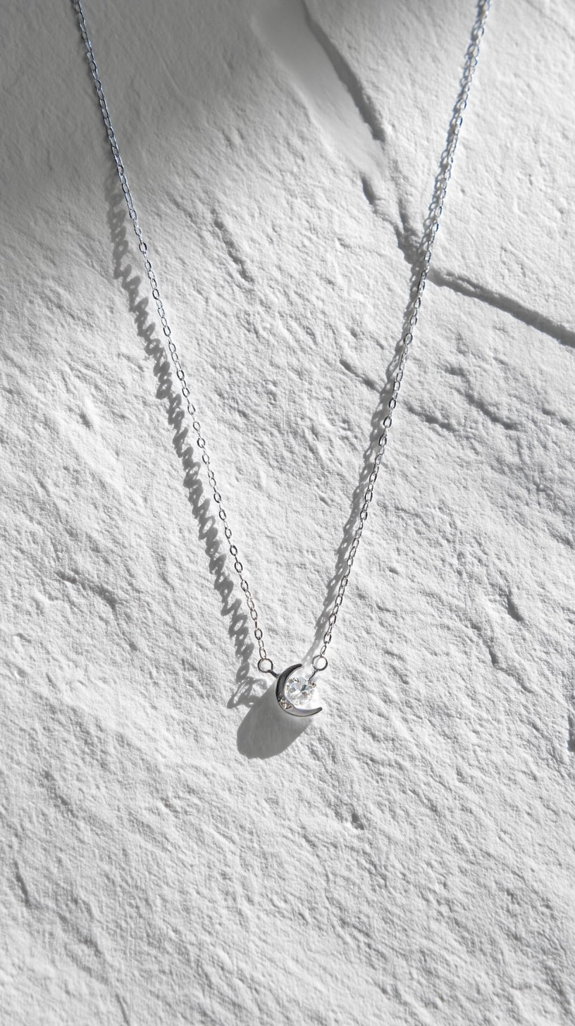 Сребристо колие Lunara от неръждаема стомана - Lesso бижута България