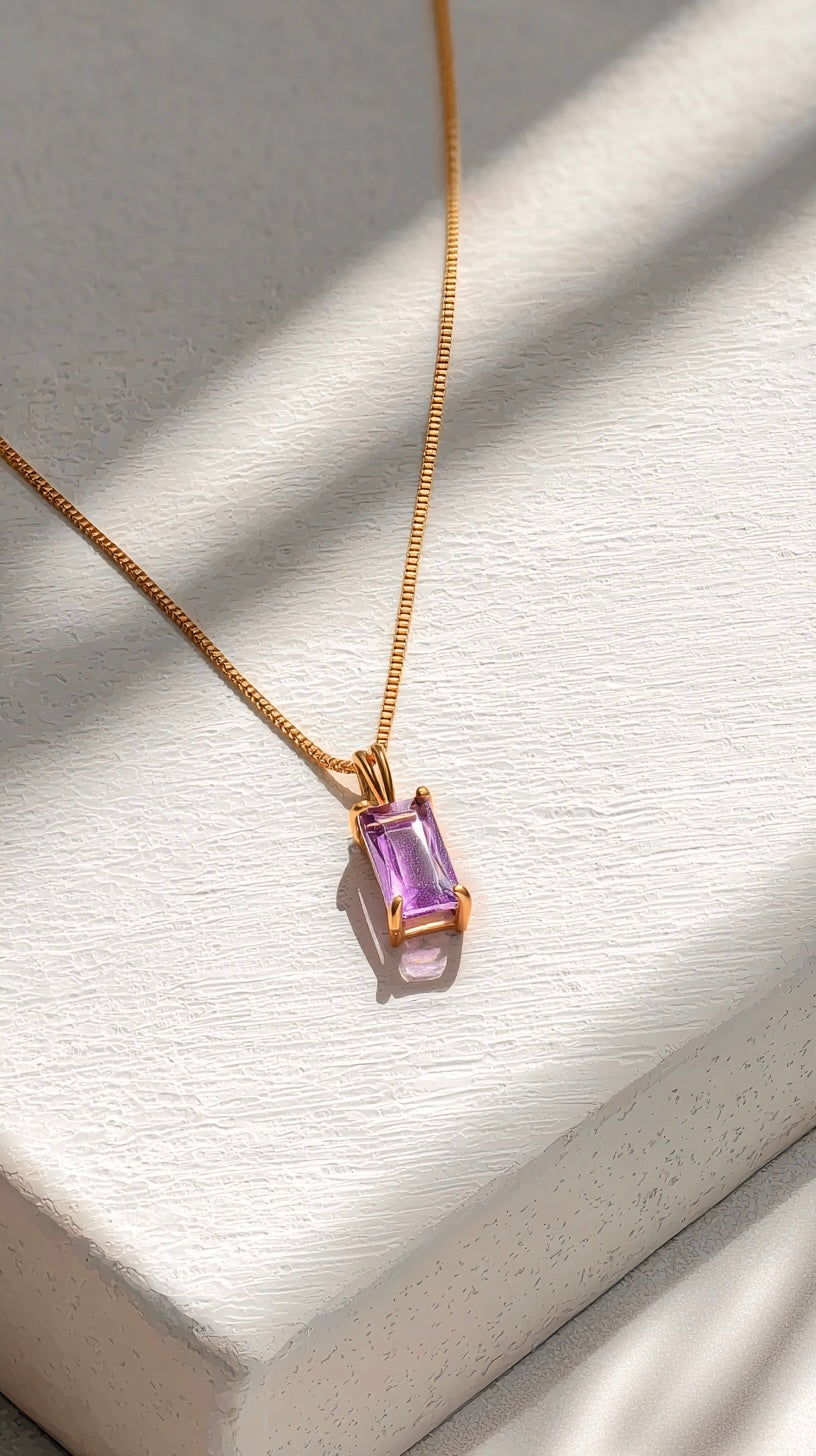 Amethyst · Златист Комплект Бижута 18K Покритие | Lesso