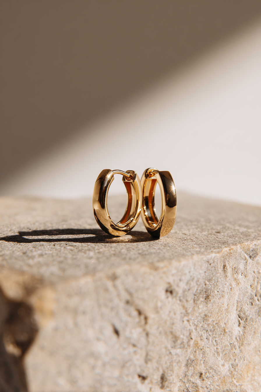 Златисти обеци Arine с 18K покритие от неръждаема стомана - Lesso бижута България